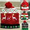 Décorations de Noël Chapeaux Avec Lumière LED Doux Chapeau Tricoté Père Noël Bonhomme De Neige Renne Adulte Enfants Xmas Party Cap Decor1