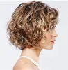 Hot sale women short roll and fluffy cosplay head sets high quality hair lace wigs for free shipping