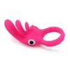 Bloqueio de Língua de Bloqueio de Esperma Vibrating Anel Masculino Silicone Atraso Ring Rabbit Penis Borboleta Xiaoxiao Adult Sex Brinquedos