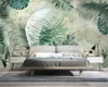 Wallpaper 3d moderna Nordic Pianta tropicale Banana Leaf semplice moderna Soggiorno Camera da letto Wallcovering HD