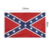 Flaga Konfederacji Us Battle Southern Flag 150 * 90 cm Poliester Flagi narodowe Dwie strony Wydrukowane flagi wojny domowej HHA-1386