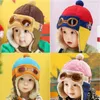 bambino Cartoon pilota auricolare più caldo pilota bambino più spesso cappello più caldo dell'orecchio cappello di lana per bambini pilota lei feng cappello berretto bambino 4 colori