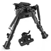 Quick Detach 6-9 Inch Swivel Tactical Pivot Rifle Bipod Long Range shooting with Built-in Podlock