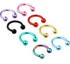 Colorful Steel Horseshoe Nose Septum Rings Ear Rings Body Piercing Nariz Jewelry Piercng GD141