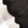 Brazylijskie dziewicze włosy 13x6 koronkowe czołowe z włosami dziecięcym prosta fala ciała 13*6 koronkowe czołowe 5 sztuk/działki hurtowe zamknięcie yirubeauty
