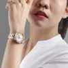 829 Kademan Ladies Watches Crystal Diamonds Fashion for Women Calendar Quartz Full Steel Wristwatch Waterproof Present201V