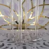 Ultima decorazione di nozze cristallo acrilico trasparente Candelabro Portacandele Candeliere Centrotavola senyu0167