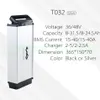 Boîtier en alliage d'aluminium batterie de support arrière de vélo électrique batterie au Lithium 48 V 10Ah 500 W batterie li-ion eBike + chargeur