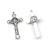 100 sztuk Benedykt Medal Jezus Chrystus Krucyfiks Cross Charm Wisiorki Do Biżuterii Making Bransoletka Naszyjnik DIY Akcesoria20.2x37.5mm A-581