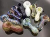 Partihandel Färgrik Mini Heady Glass Tobacco Herb Pipes Glas Rökning Rör Handgjorda Hammer Rör Blandade färger