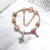 Beaded, Strands Seialoy Fashion Rose Gold Tourism Camera Air Balloon Beaded Bracelets For Women Girl Telescope Charm Bangle Memorial Jewelry