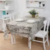 Plaid Print Table Cover Household Waterproof Linen Rectangle Tablecloth Home Kitchen Decoration Tablecloth VT1400