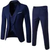 Man Suit Business Formal Leisure Dress Slim Fit Waistcoat Three-piece Groom Wedding Suit Two-Piece Set S-6XL