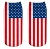 Femmes hommes cheville chaussettes mode 3D Canada angleterre américain USA drapeau chaussettes décontracté coton chaussette unisexe cheville chaussettes