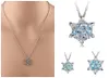 2019 Droppshiping Fashion Women Crystal Zircon Snowflake Pendant Necklace Jewelry Christmas New Year Gifts BFJ55