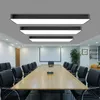 Pendant Lamps Hanging wire aluminum ceiling lamp office bar lights 4ft rectangular light modern led chandelier fixture