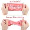 60PCS Solid Color Silk Satin Hair Bands Women's or Girls' Hair Jewelry Hairband Suitable For Women's Ponytail Scrunchies