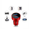 3 1A Dual USB Car Charger 2 Port Display LCD 12-24V Tomada de isqueiro Fast Car Charger Power Adapter215D