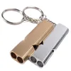 Hot sale Double frequency Outdoor Emergency Survival Whistle Keychain Aluminum Alloy whistles Camping Hiking Accessory Tool