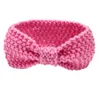 Großhandel stricken warmes Stirnband mit Schleife, handgefertigt, für den Winter, Twist-Knoten, Kopfbedeckung, niedliches Baby-Haarband, Mädchen-Böhmen-Haar-Accessoires
