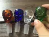 QBsomk Thick Bowl Piece for Glass Bong slides skull Bowls Pipes bongs smoking color heady wholesaler oil rigs pieces 14mm 18mm