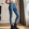 Jeans para mujer 2021 Vintage Mujer Novio para mujeres con cintura alta Flaco Lápiz Pantalones elásticos Mamá Vaqueros Mujer1