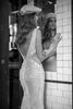 2019 Lace Mermaid Wedding Dresses Lace Appliqued Deep V Neck Sweep Train Backless Wedding Dress Bridal Gowns Custom Plus Size abiti da sposa