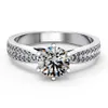 Test Positive Star Brilliant Marke Moissanit Schmuck 1Ct Synthetische Diamanten Ring Sterling Silber Verlobung Moissanit Ring 925