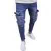 Fashions Denim Uomo Coreano Stretch Hip Hop Tasche Jeans strappati Masculino Slim Fit Pantaloni skinny Jeans per uomo Pantaloni a matita 20