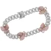 Bracelets de cheville Rose couleur argent jambe cubaine chaîne cheville mode Bling Out lien rose papillon bijoux confort