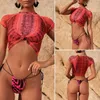 3 stycke baddräkt kvinnor neon grön bikini kvinnor sträng mikro bikini set högskuren baddräkt ny 2020 sexig push up swimwear