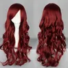 SPEDIZIONE GRATUITA +++ F Donne Anime Capelli lunghi ricci rossi Harajuku Lolita Cosplay Fancy Party Wig