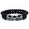 Fresco Design Natural Bead Strands Pulseira Homens Mulheres Presente Colorido Hematite Arrow Braceletes para Venda 2 PCS