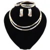 Dubai cor de ouro conjuntos de jóias de noiva moda contas africanas conjunto de jóias nigeriana casamento colar brincos pulseira set8495086