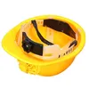 Accessoires durables alimentés à l'énergie solaire dur pratique avec ventilateur de refroidissement casque de sécurité extérieur jaune ventilé protecteur