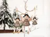 Nordic Drewniane Angel Doll Wiszące Ornamenty Boże Narodzenie Dekoracji Wiatr Chime Wisiorek Xmas Drzewo Decor Navidad Craft Prezent WX9-1697