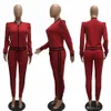 Nowy Projektant Damskie Casual Moda Jesień Długi Rękaw Dwuczęściowy Jogger Set Ladies Fall Dressuit Suits Suits