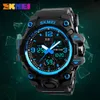 Wysokiej Jakości Marka Skmei Mężczyźni Zegarki Sportowe Cyfrowy Chronograf Podwójny Czas Zatch Alarm 50m Watwroof Led Light Relogio Masculino Wristwatch