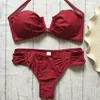 Sistemas de sujetadores Conjunto de dos piezas Lace Up Vendaje Correa Slim Sexy Mujeres Playa Bikini Traje de baño Traje de baño Traje de baño Lencería Lenceria Bra Traje de baño228C