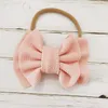 Mignon grand arc hairband de bébés filles pour les enfants en bas âge élastique bandeau à nœud nylon turban têtes enveloppe les accessoires de cheveux à nœuds arc