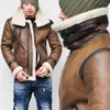 Men Winter Leather Jackets Highneck Warm Fur Liner Lapel Leather Zipper Outwear Coat Thick Warm Jacket Veste Cuir Homme