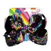 8 "Big Bowknot Headwear Sequin Rainbow Jojo Siwa Hårklipp för tjejer Barn Handgjorda Boutique Hårbågar Barntillbehör 20 färger