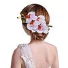 Grampo de cabelo feminino com flor para festa de noiva no Havaí Decoração com grampo de cabelo 2JY6