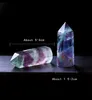 Натуральный флюорит кристалл красочный полосатый флюорит кварцевый кристалл каменной точки заживление шестиугольной палочки камень