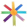 Parapluie de jeu amusant octogonal jouets de plein air éducation préscolaire maternelle sens formation arc-en-ciel parapluie jeu d'équipe