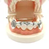 Teeth Braces Jewelry Fashion Punk Quality Gold Plated Men Women Teeth Grillz Whole Personality Hip Hop Dental Grills 2piece S7937771