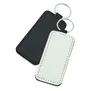 10st nyckelring sublimering blank PU Keychain Tillbehör Tassel Key Ring Bag Parts