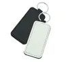 10 stks Sleutelhanger Sublimatie Blanco PU Sleutelhanger Accessoires Tassel Sleutel Ring Tas Onderdelen