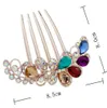 Elegante geometrische haaraccessoires vrouwen haar kam strass crystal party decoratie haarclips GB591