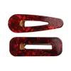 Acrylic Hair BB Clip Snap Barrette Accessories Hairpin Girls Boutique Acetic Acid Rectangle Waterdrop Hairgrip Gift package 20pair FJ902